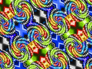 Turbulenz II (Moderne Kunst in Blau und Rot)