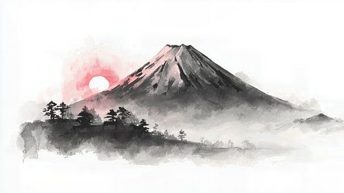 schilderacgtig Japan mount Fuji