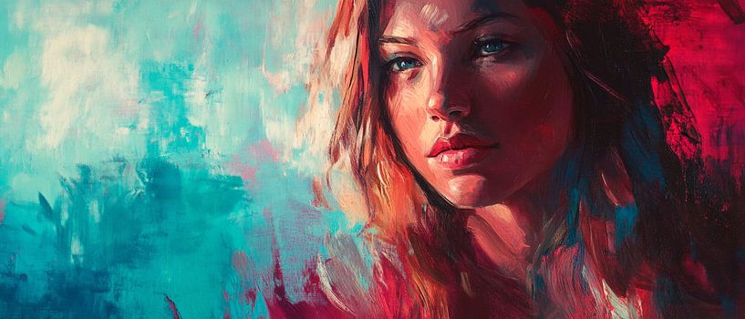 Fascination in colours - portrait dream by Poster Art Shop