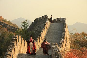 die Große Mauer von China im Herbst von Michael Semenov