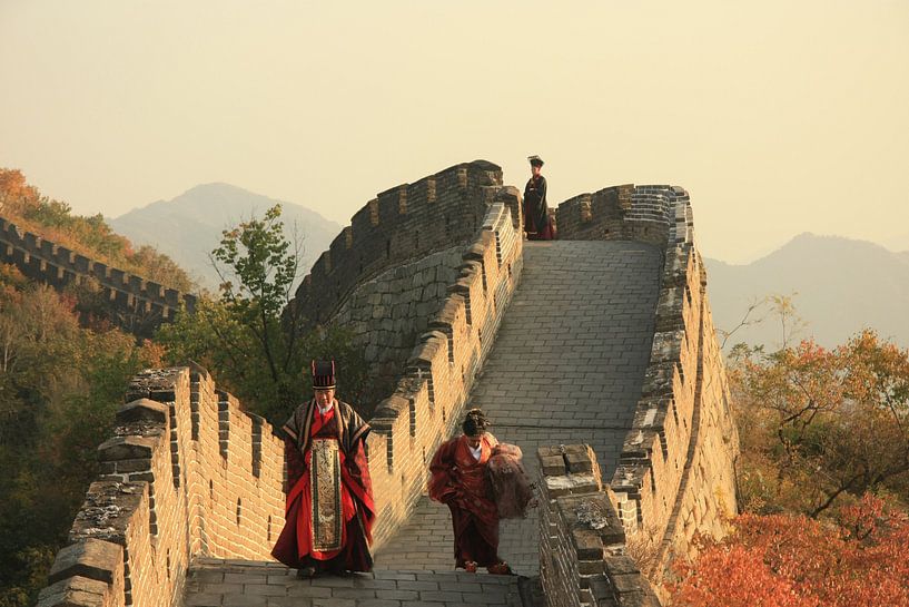 de Grote Muur van China in de herfst van Michael Semenov