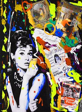Audrey Hepburn iPhone Geel van Kathleen Artist Fine Art
