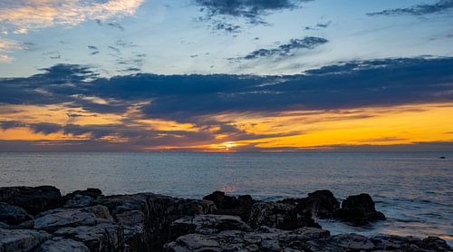 Sonnenuntergang an der Küste von Kroatien