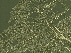 Carte de Den Haag en or vert