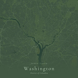 Historische Landkarte von Washington, Vereinigte Staaten von Ortsdrucke
