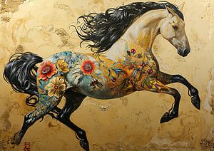 Goldenes Pferd Malerei