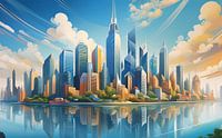 Moderne skyline 2 van Pieter van Roijen thumbnail