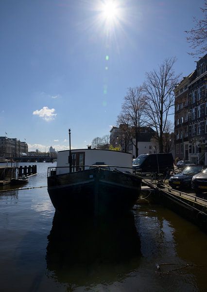 Hausboot auf der Amstel von Peter Bartelings