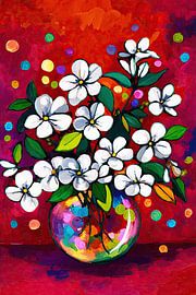 Cheerful Blooms in a Vase by Flower Studio