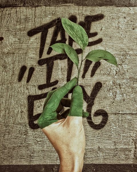 Take it easy. It is easy to grow in the morning dew by Moonheart Artworks