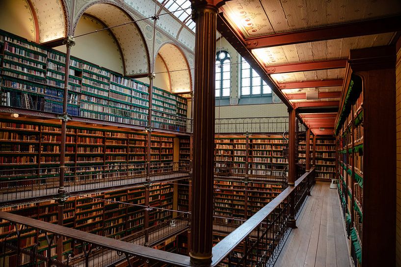 Bibliotheek in het Rijksmuseum, Amsterdam by Jeroen Somers