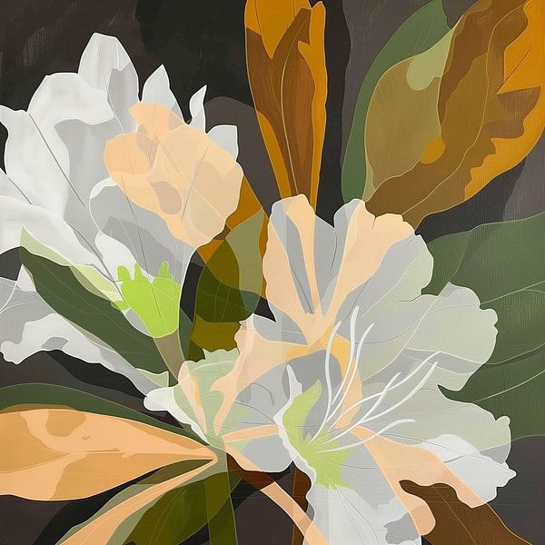 Superposition de couleurs et de formes dans une splendeur florale par Color Square