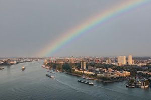 Regenbogen über Rotterdam von Ilya Korzelius