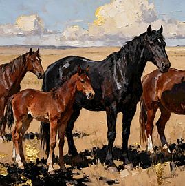 The Beauty of Horses – The Foal Among Them von Johannas Art Creations