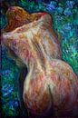 vrouwelijk naakt in het bloembed van Paul Nieuwendijk thumbnail