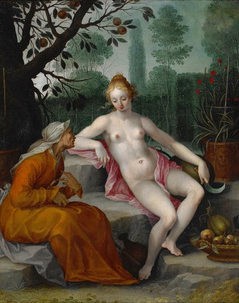 Vertumnus und Pomona, Abraham Bloemaert von Meisterhafte Meister