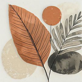 Un dessin au trait minimaliste dans le style wabi-sabi.