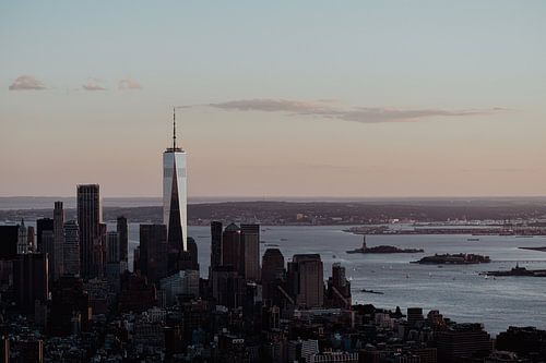 New York City sunset skyline