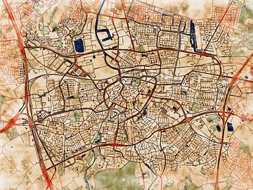 Kaart van Breda in de stijl 'Serene Summer' van Maporia