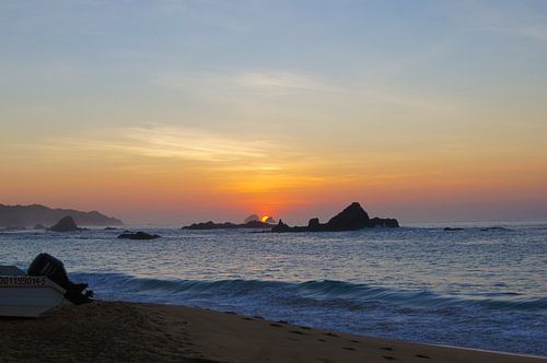 Zonsopkomst aan het strand van Mazunte