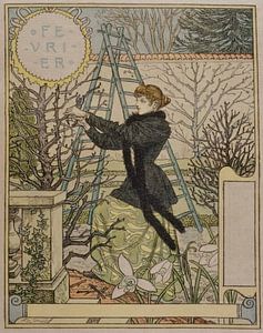 Februar (1896-1898) von Eugène Grasset