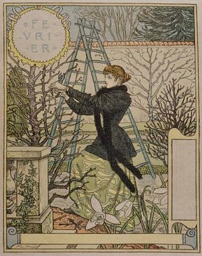 Februari (1896-1898) door Eugène Grasset van Peter Balan