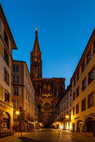 The cathedral of Strasbourg, on a deserted and early morning