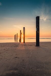 Zonsondergang aan de kust van Richard Nell