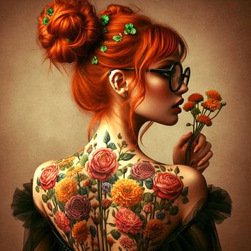 Blumen auf ihrem Rücken von Bernhard Karssies