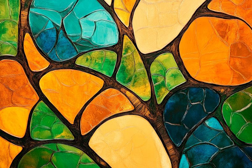 Bunte Mosaikstruktur – Modern und Stilvoll von Poster Art Shop