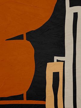 Organische abstracte kunst - aardse tinten