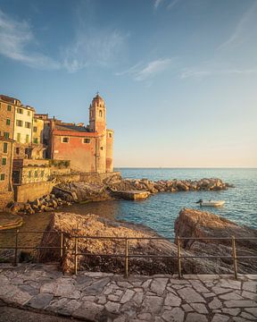 Tellaro village at sunset. Golfo dei Poeti. Liguria, Italy by Stefano Orazzini