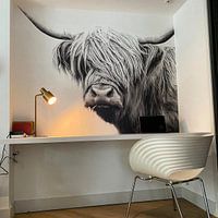 Klantfoto: Schotse hooglander van Poster Art Shop, als behang