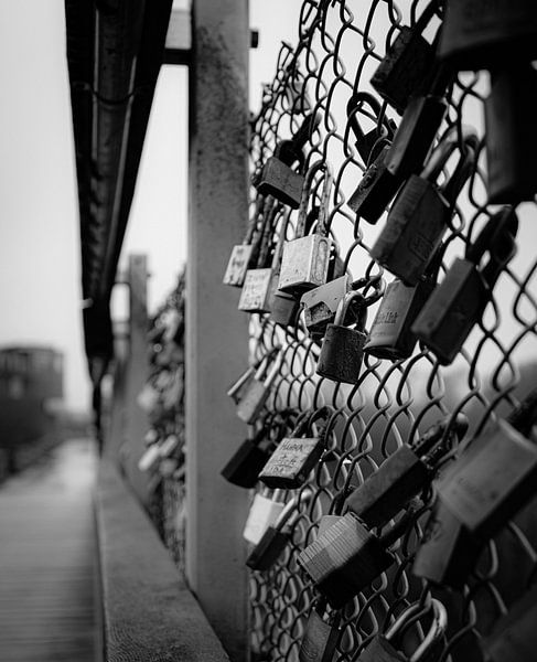 Locks on to bridge where you keep memories by Quin van Saane