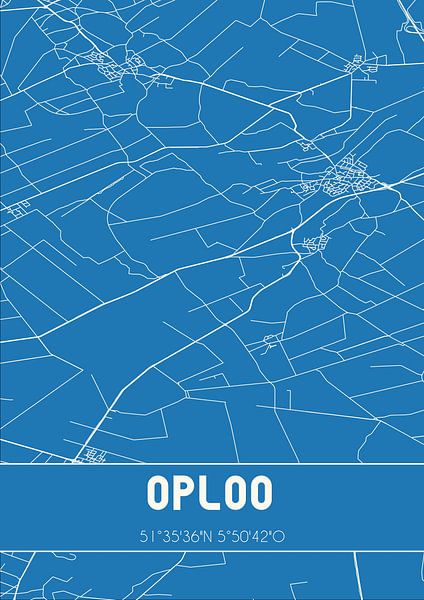 Blueprint | Map | Oploo (North Brabant) by Prints of Place