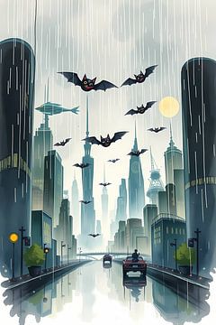 Cat in the future by Linda de Klein