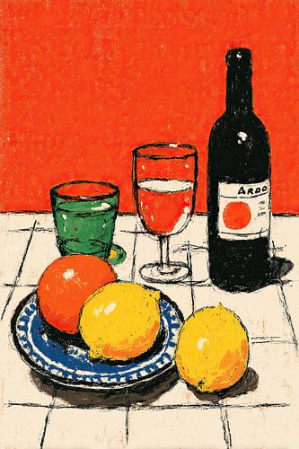 Orangen Zitronen | Zitrusfrüchte auf dem Tisch von OMG Art