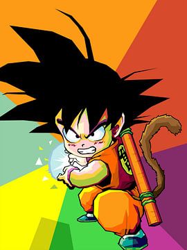 Anime Son Goku Dragonball in der erstaunlichen Pop-Art von miru arts