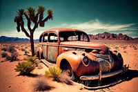 Abandonment in the Arizona Desert: the rusty car