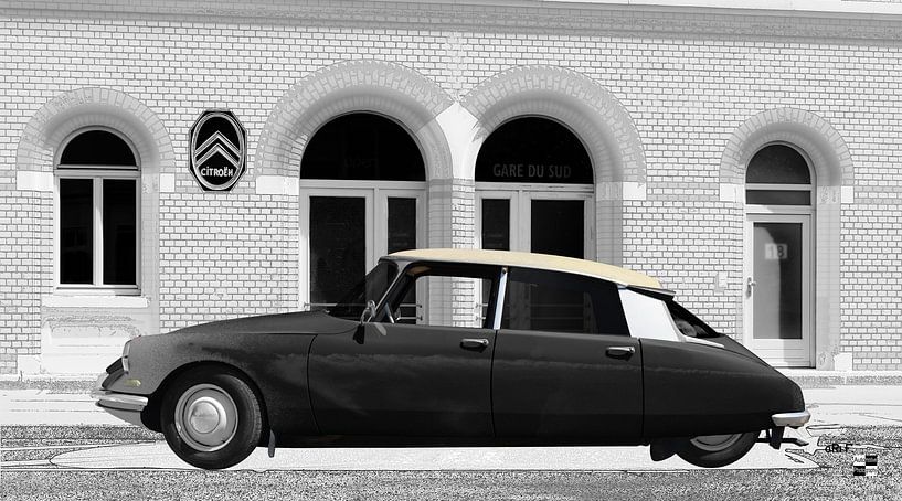 Citroën ID 19 en noir et blanc par aRi F. Huber