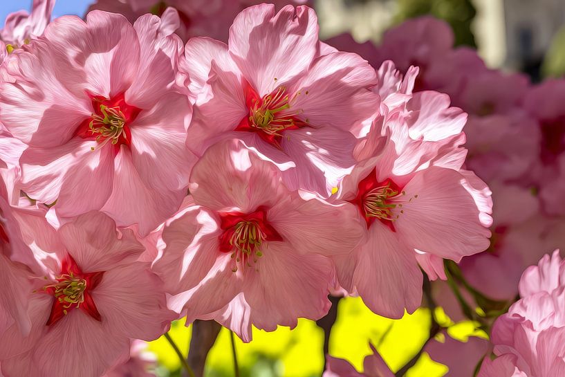 modern japanese art with flowers by Egon Zitter
