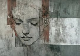 Porträt einer Frau von Abstraktes Gemälde