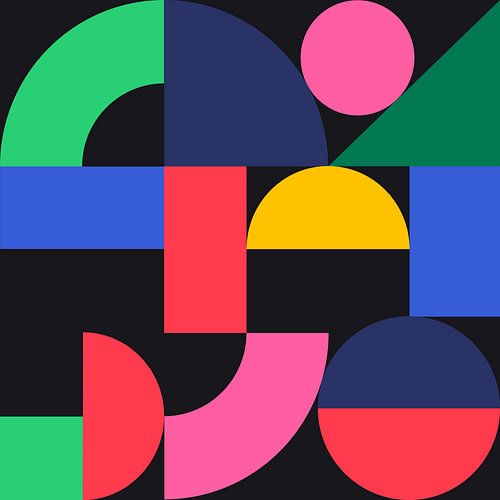 Geometric shapes composition