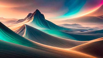 Landschaft mit Berge von Mustafa Kurnaz