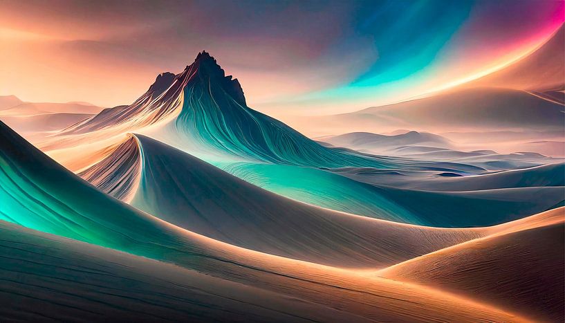 Paysage avec montagnes par Mustafa Kurnaz