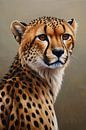 Hyperrealistisch Olieverf Cheetah Portret van Art & Soul Creations thumbnail