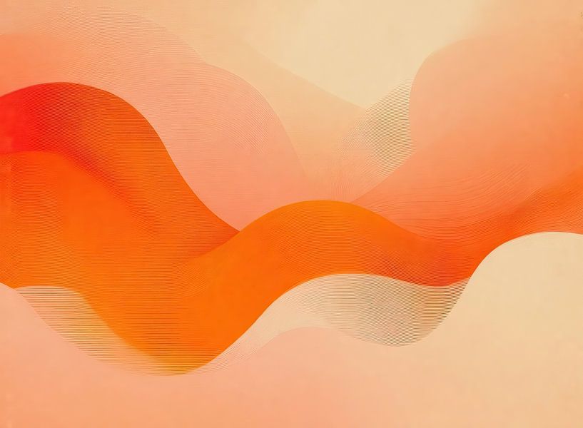 Beige and Orange gradient by Modern Collection