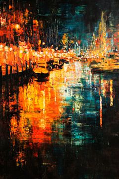 Lights on the water by Poster Art Shop