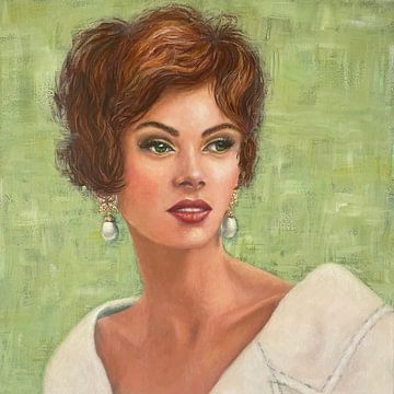 Peinture d'une dame sur Dominique Clercx-Breed