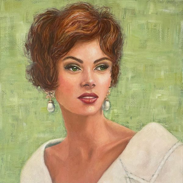 Gemälde einer Dame von Dominique Clercx-Breed